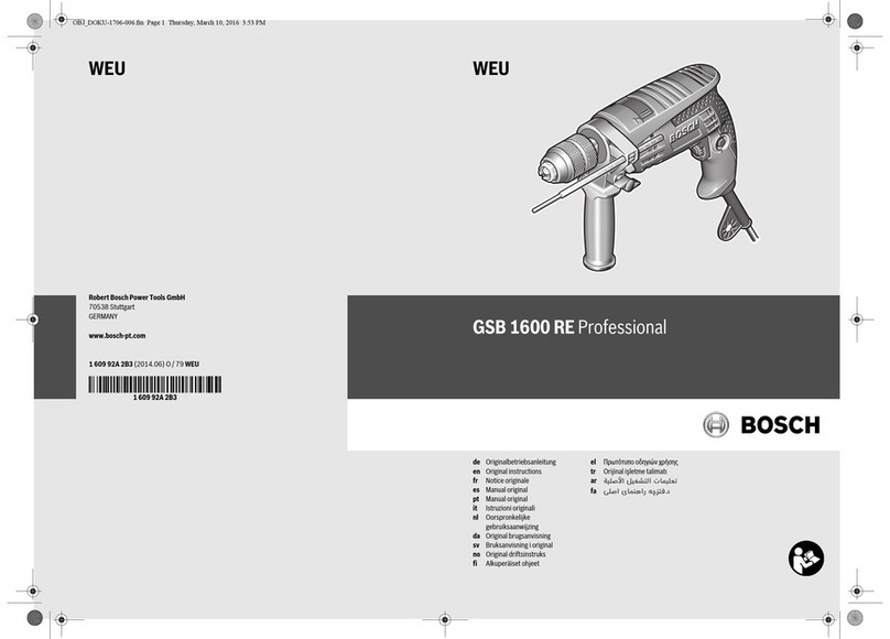 Bosch GSB 1600 RE Professional Original instructions