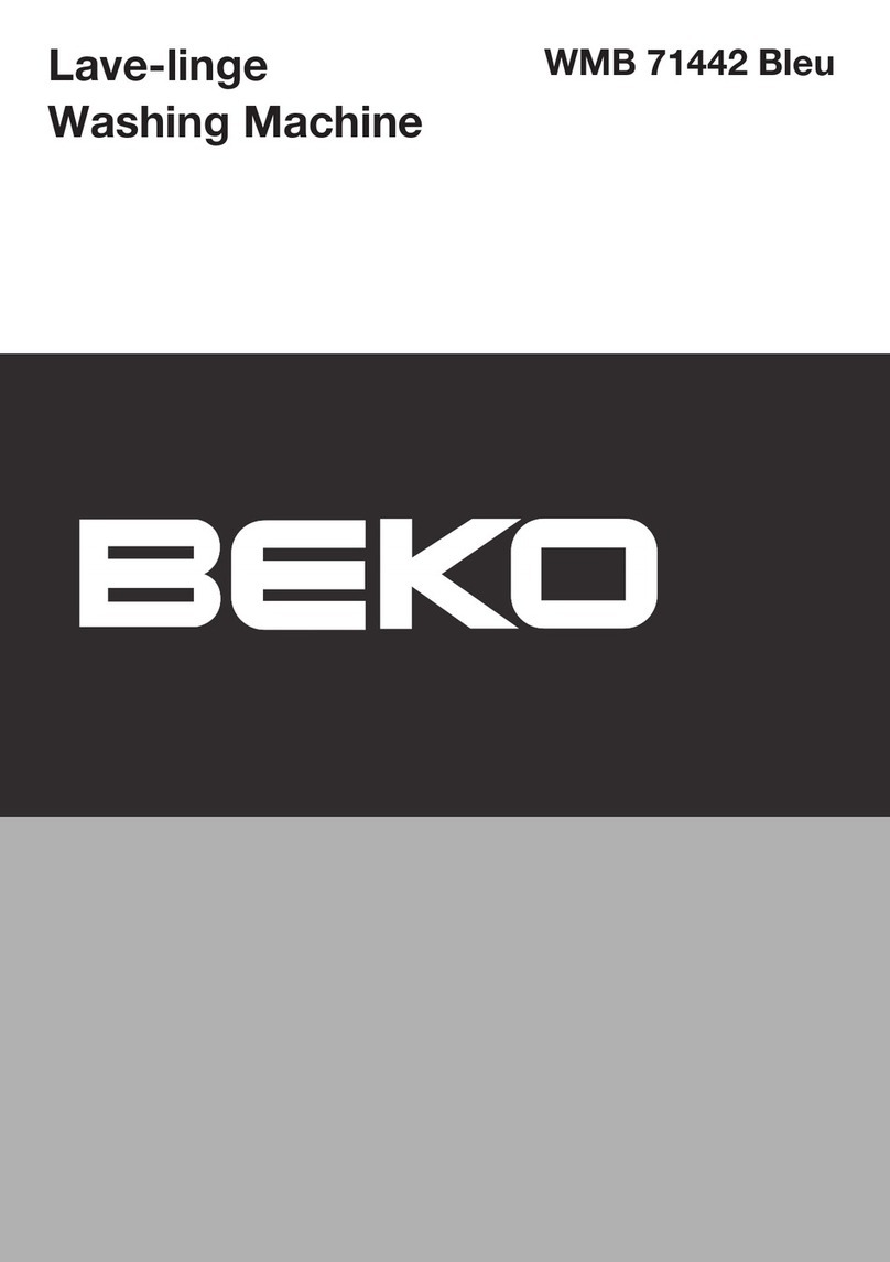 Beko WMB 71442 Bleu User manual