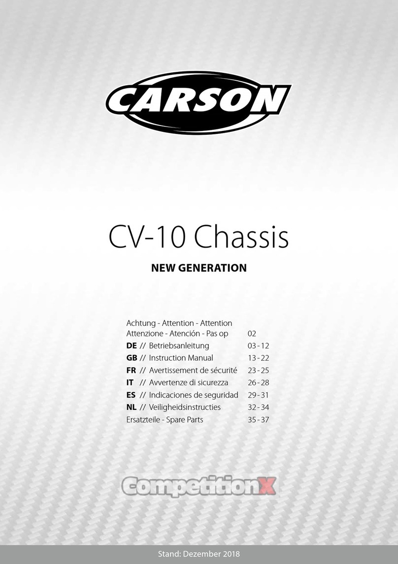 Carson CV-10 Chassis instruction manual