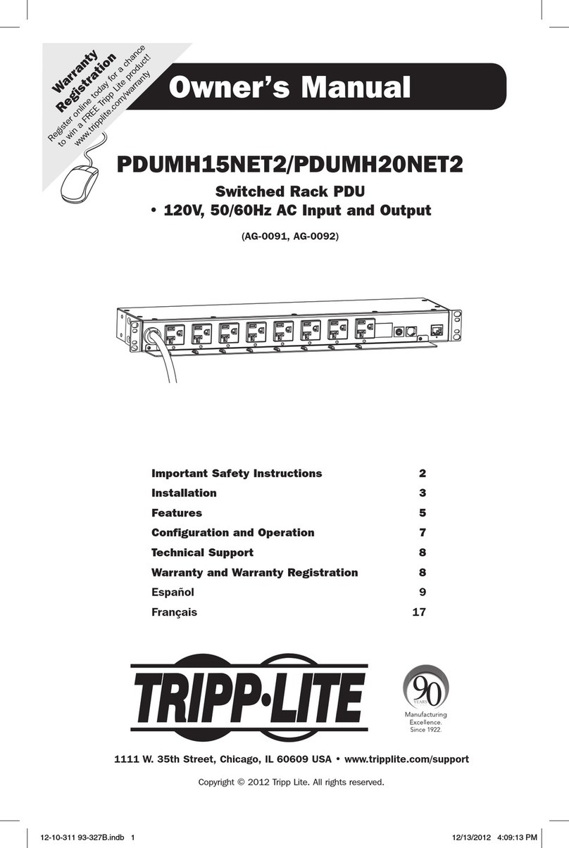 Tripp Lite PDUMH15NET2 owner's manual