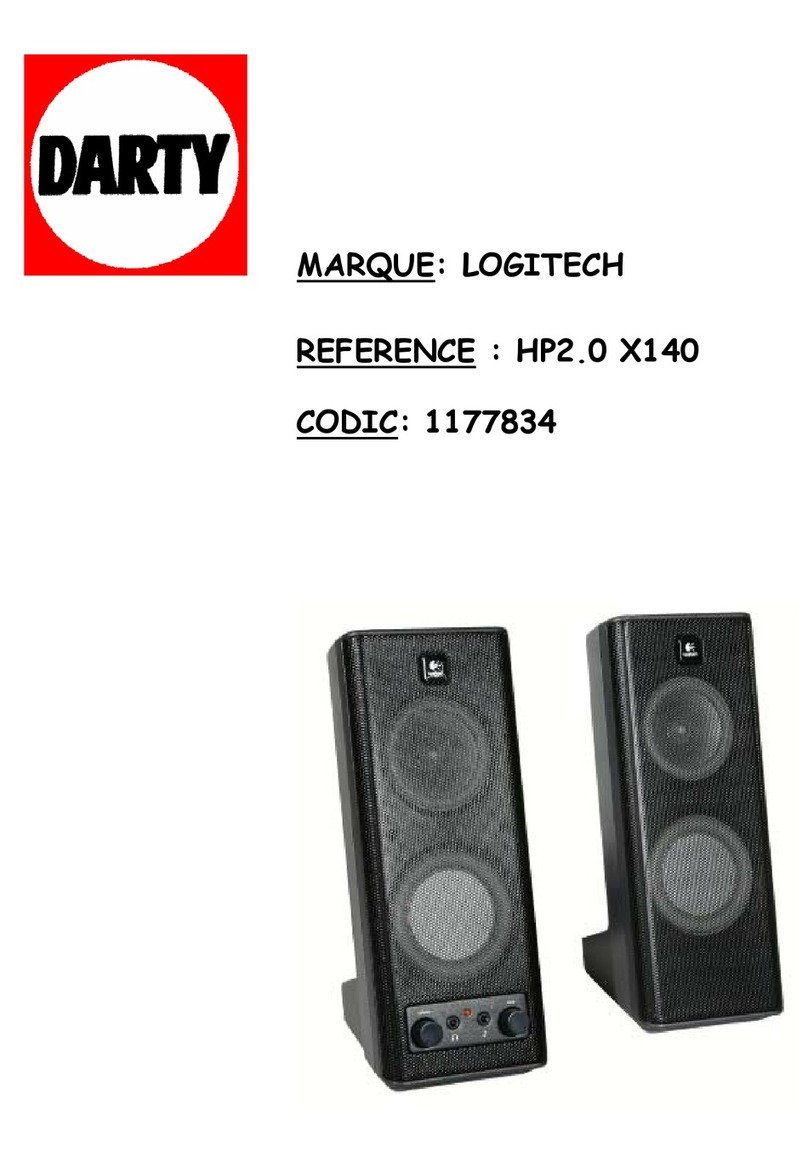 Logitech HP2.0 X140 User manual