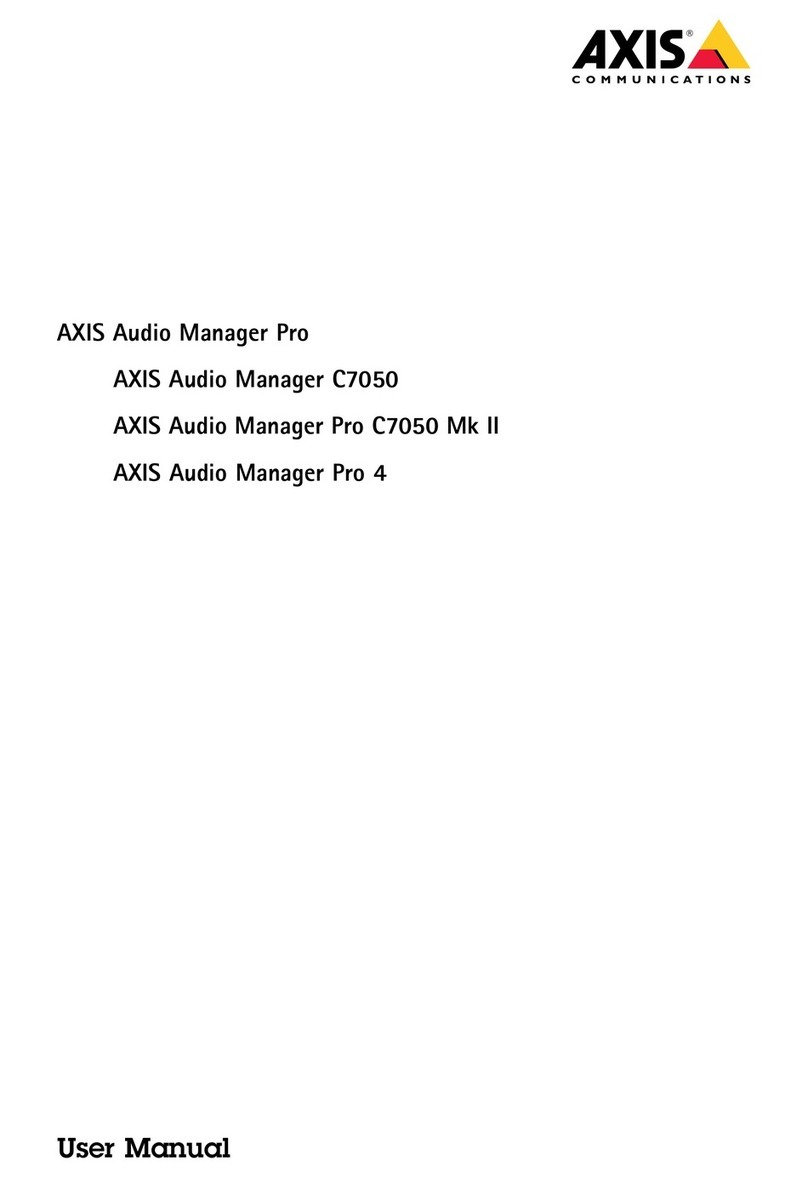 Axis Audio Manager Pro User manual