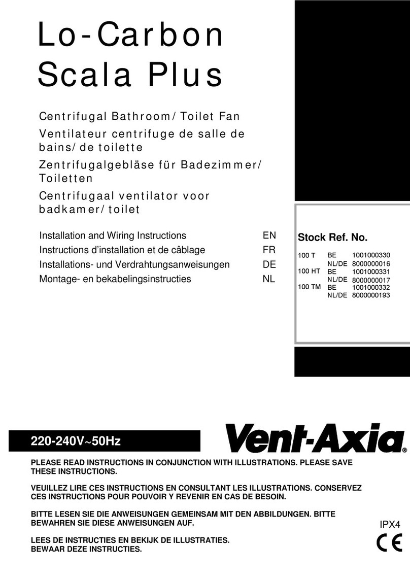Vent-Axia Lo-Carbon Scala Plus Installation and wiring instructions