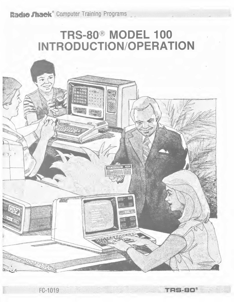 Radio Shack TRS-80 Model 100 User manual