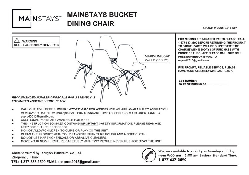 Mainstays BUCKET Z005.2317-MP manual