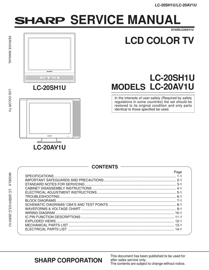 Sharp LC 20AV1U User manual Sharp LC 20AV1U User manual