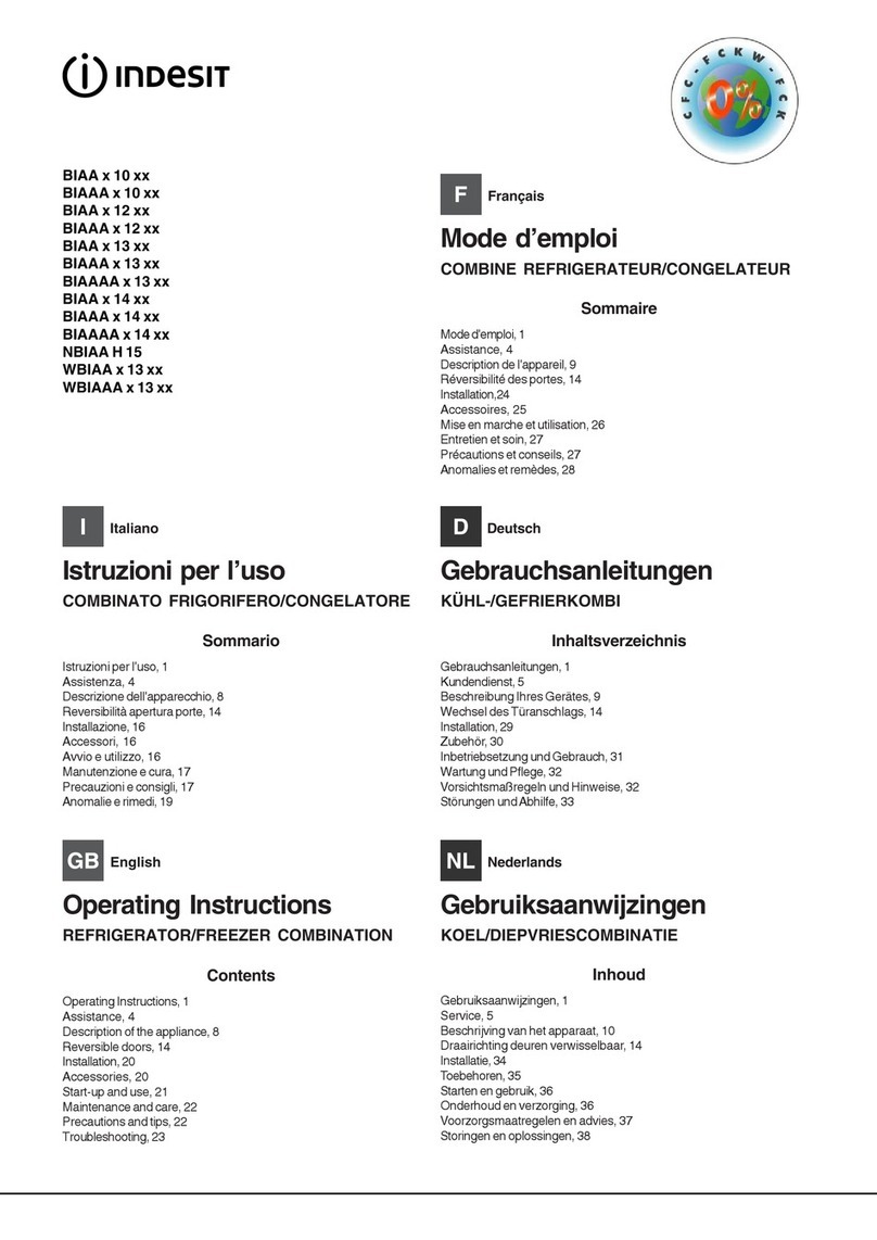 Indesit BIAAA 10 operating instructions