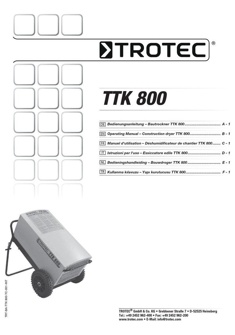 Trotec TTK 800 operating manual