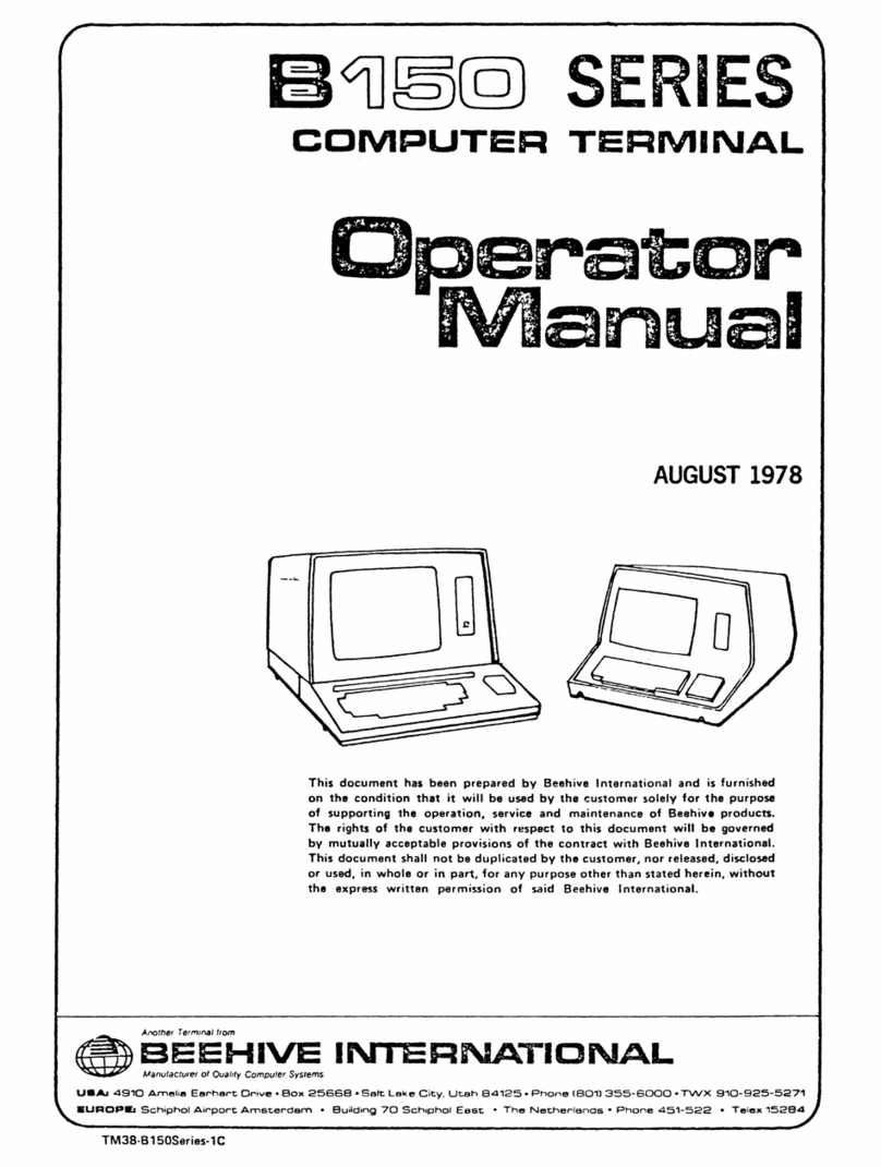 Beehive International B 150 Series User manual