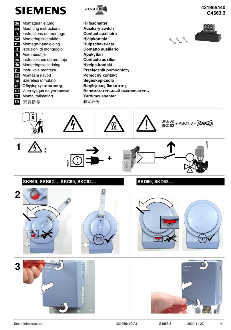 Siemens SKB62 Series User manual