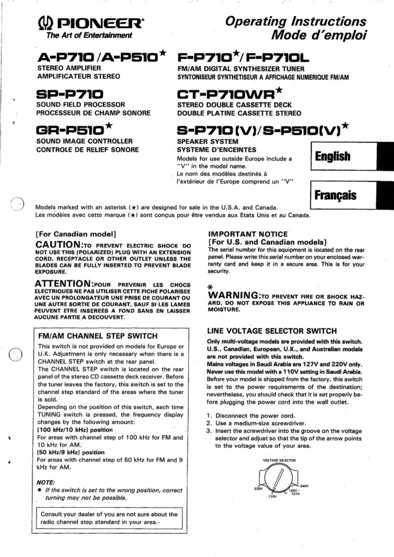 Pioneer A-P710 User manual