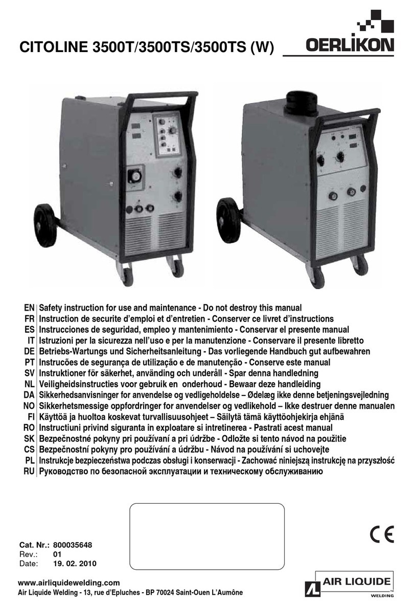 Oerlikon CITOLINE 3500T Safety instruction for use and maintenance