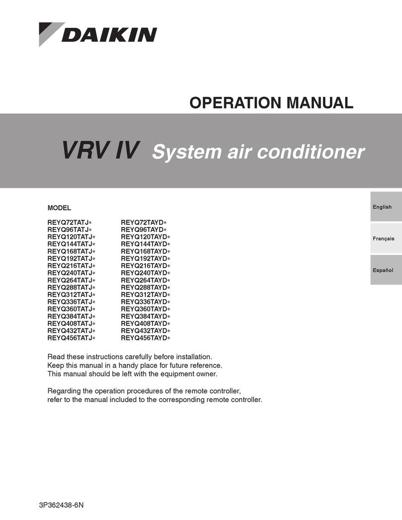 Daikin VRV IV REYQ96TATJ Series User manual