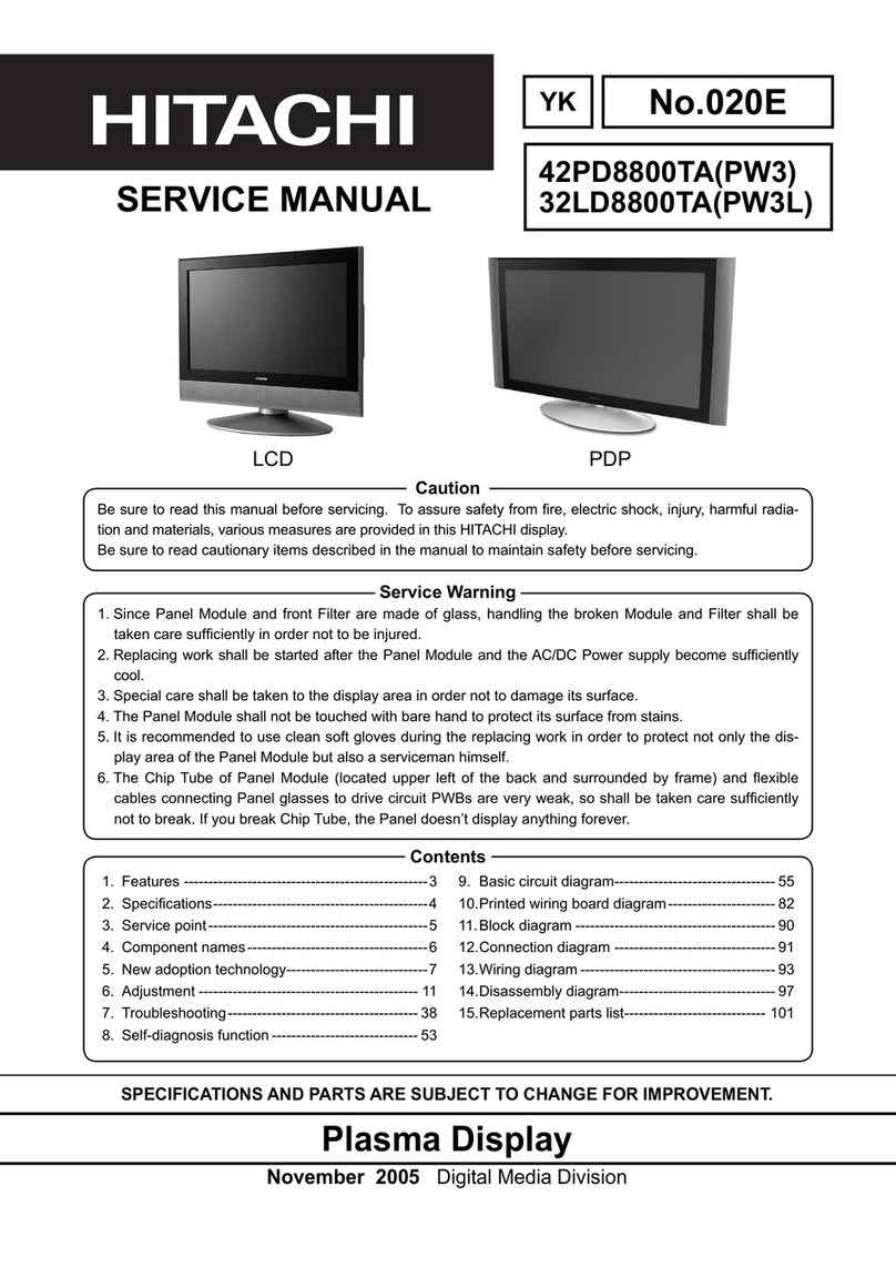 Hitachi 42PD8800TA(PW3) User manual