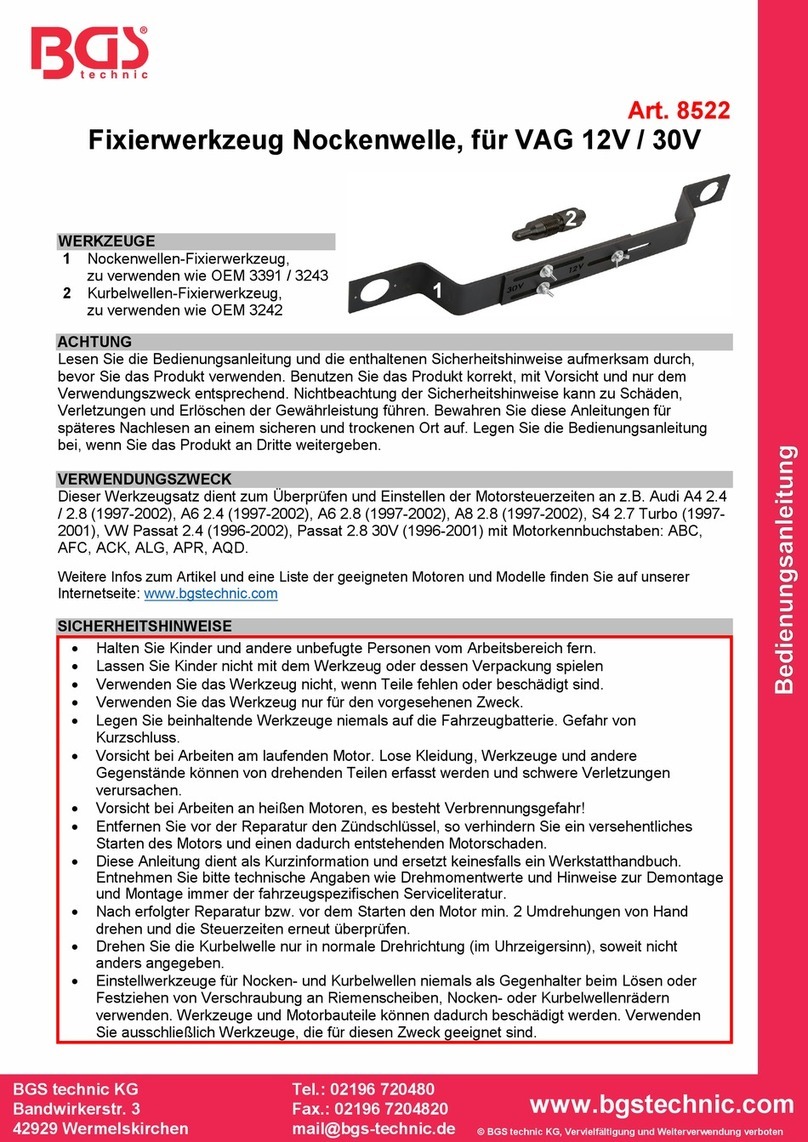 BGS technic 8522 User manual BGS technic 8522 User manual