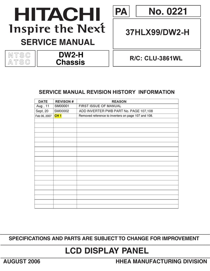 Hitachi 37HLX99/DW2-H User manual