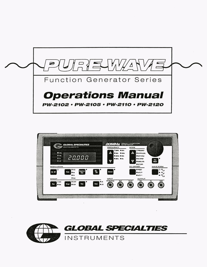 Global Specialties PURE WAVE PW-2102 Operation manual Global Specialties PURE WAVE PW-2102 Operation manual