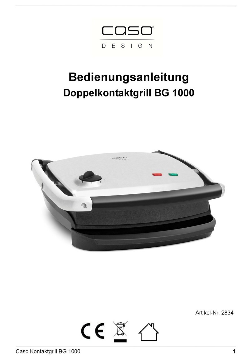CASO DESIGN BG 1000 operating manual