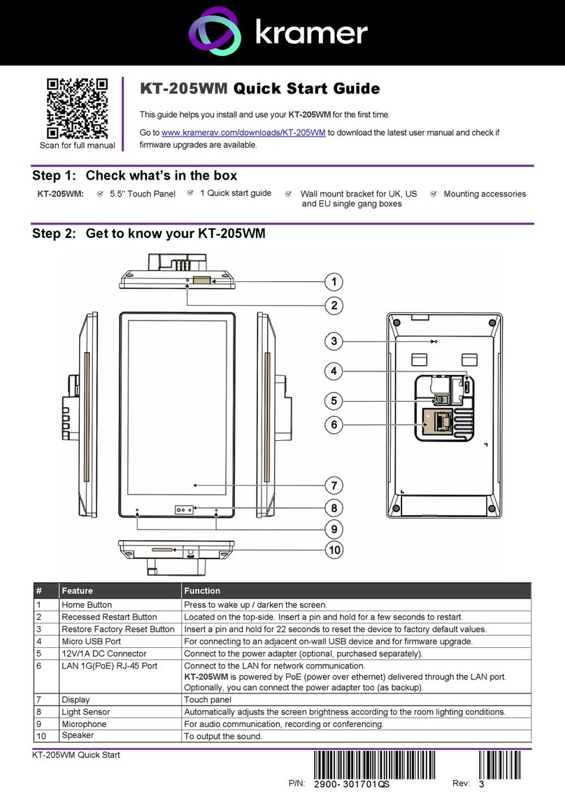 Kramer KT-205WM User manual
