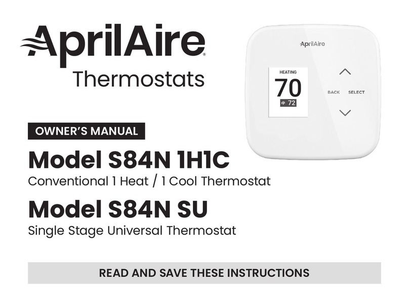 Aprilaire S84N 1H1C owner's manual