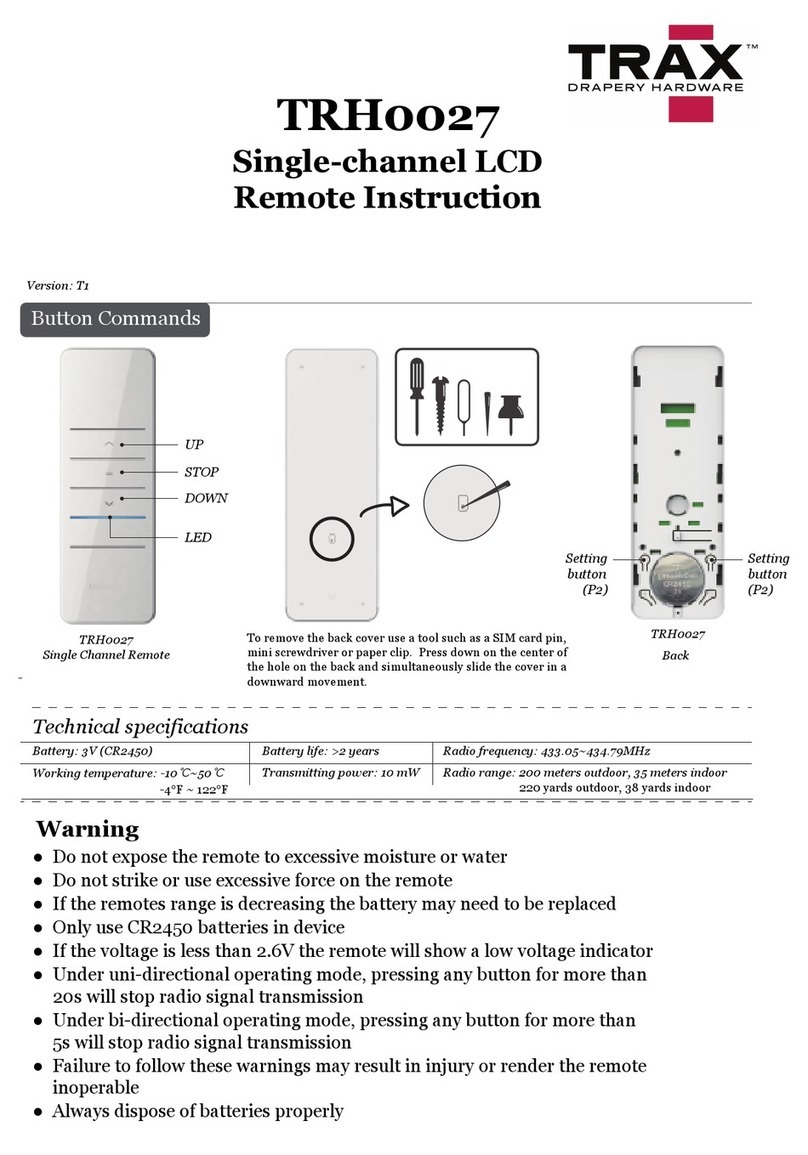 Trax TRH0027 instruction manual