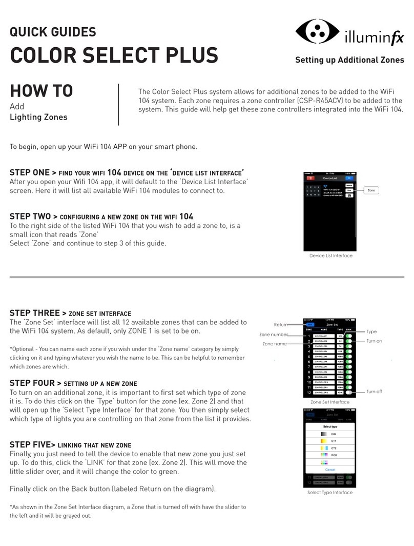 illuminfx COLOR SELECT PLUS User manual