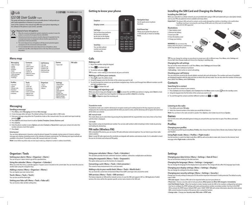 LG GS108 user guide