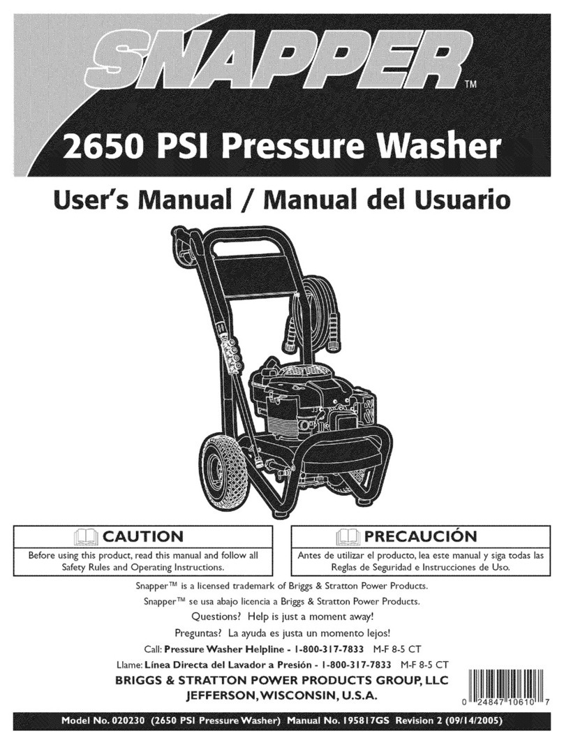 Snapper 020230 User manual