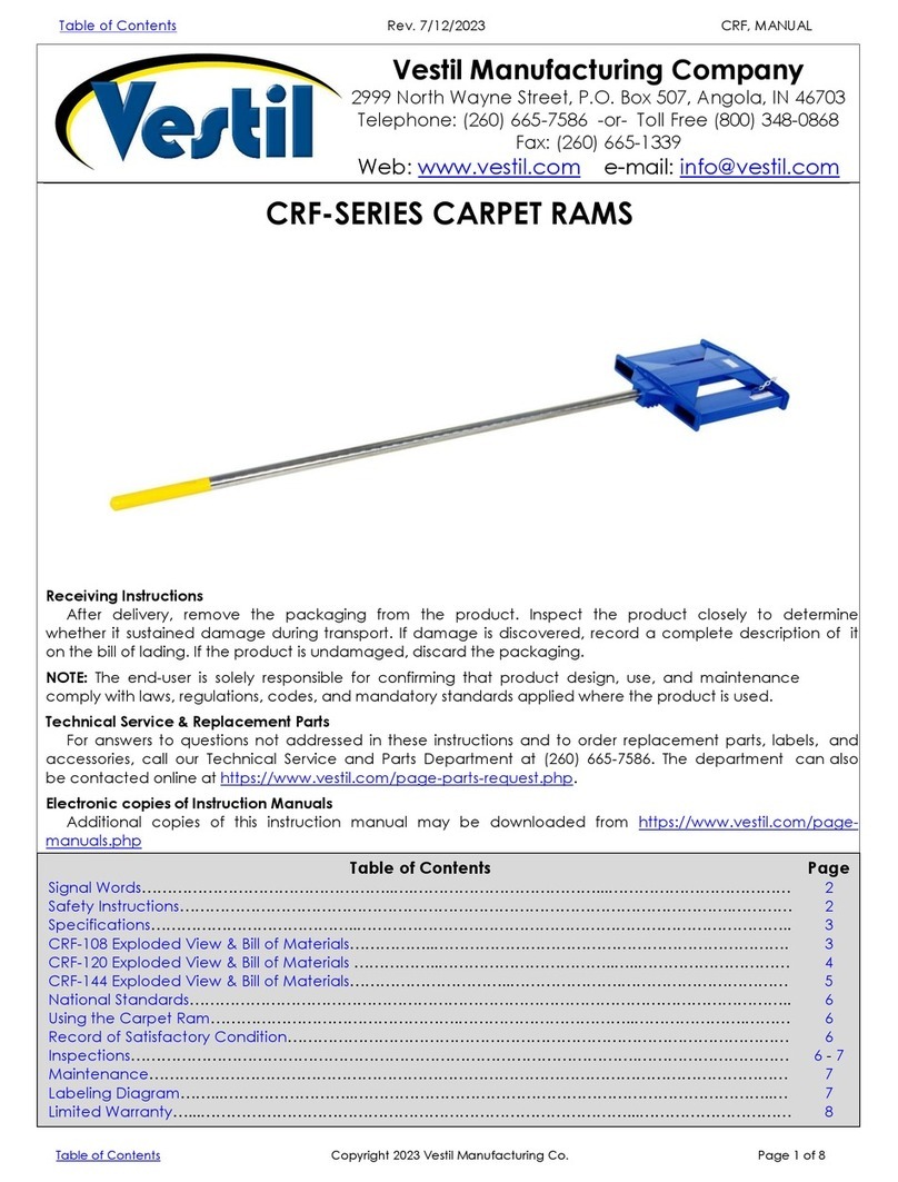 Vestil CRF Series manual