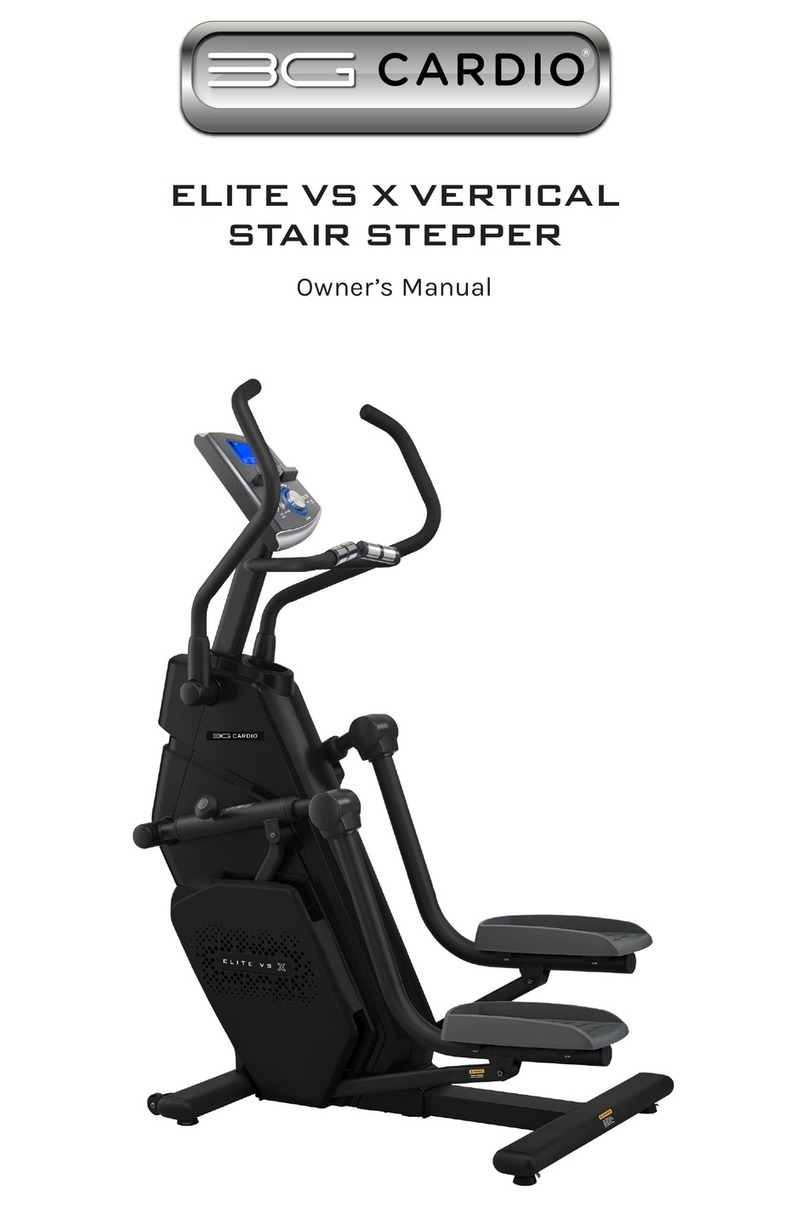 BG CARDIO ELITE VS X owner's manual