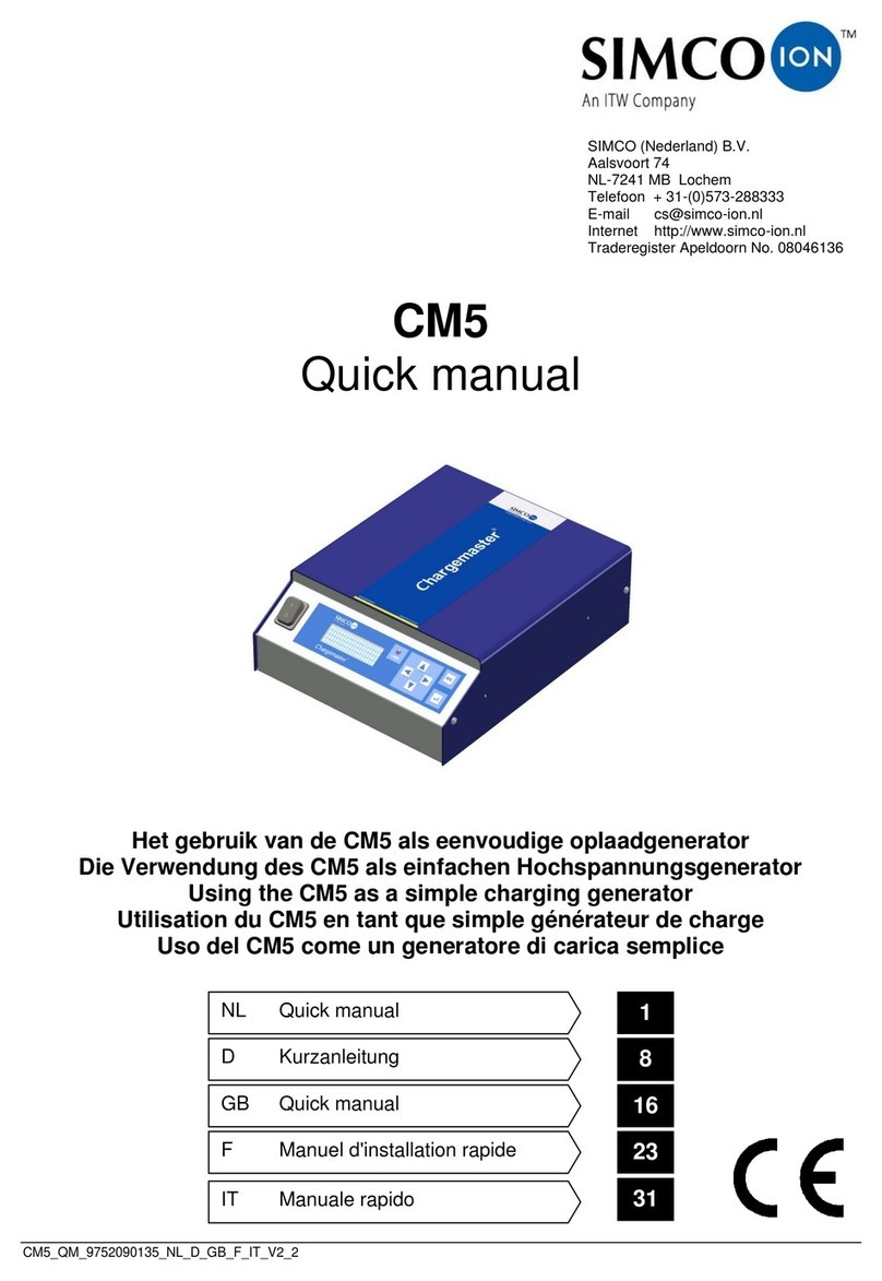 ITW Simco Ion ChargeMaster CM5 quick start guide