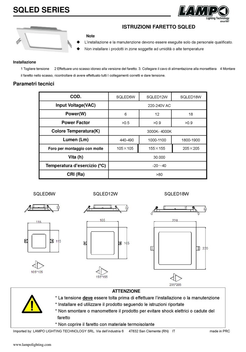 Lampo SQLED Series instructions