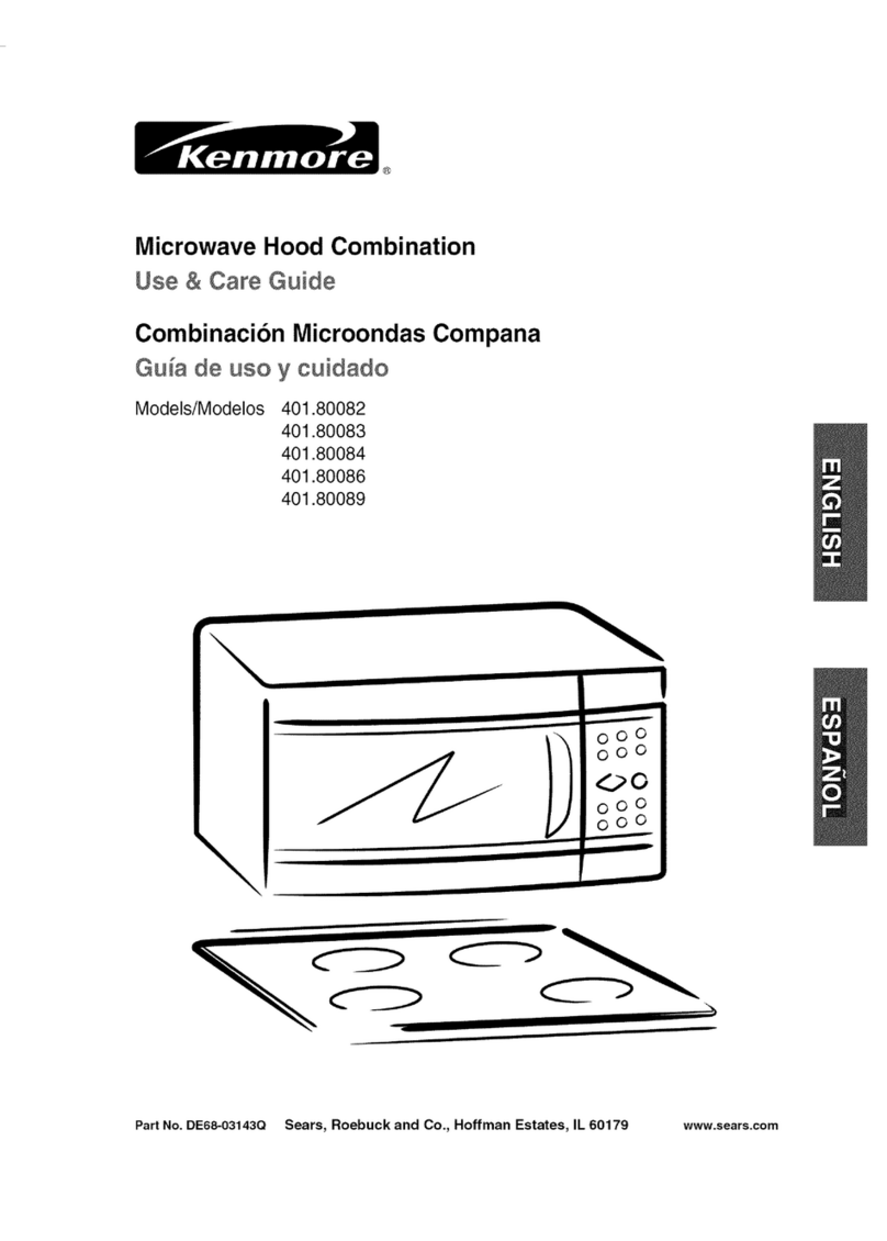 Kenmore 401.80082 User manual