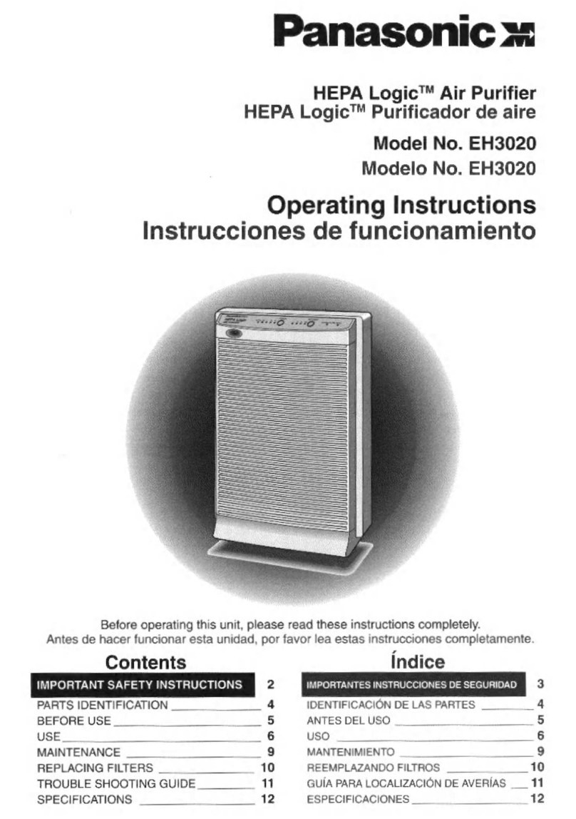 Panasonic HEPA Logic EH3020 User manual