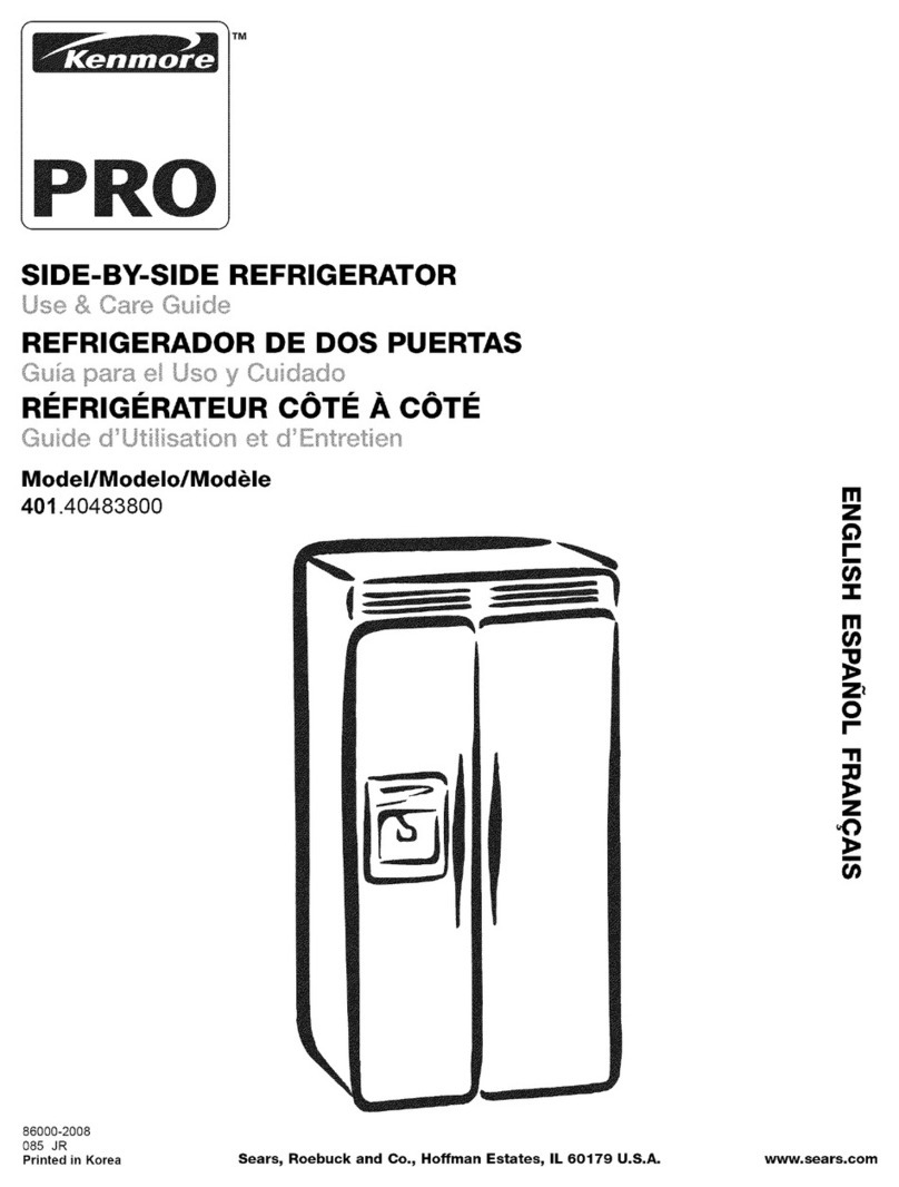 Kenmore PRO 401.40483800 Use & care guide