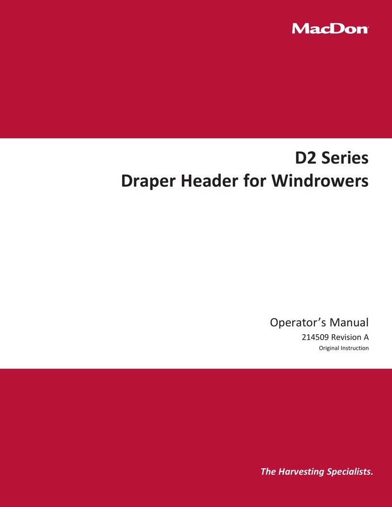 MacDon NEW HOLLAND D2 Series Operator's manual