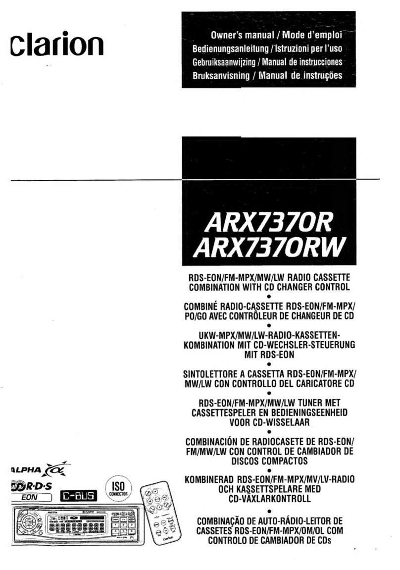 Clarion ARX7370R User manual