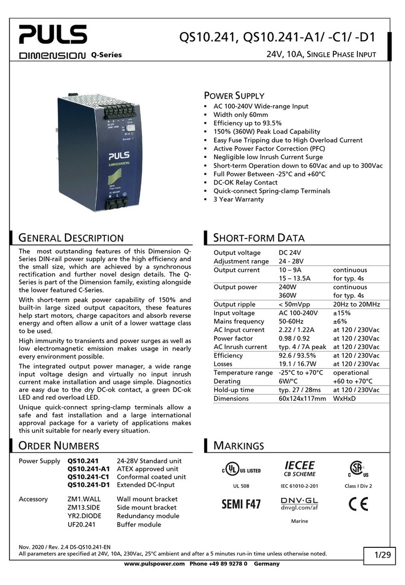Puls DIMENSION QS10.241 manual