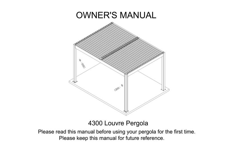 Vortex 4300 Louvre Pergola owner's manual