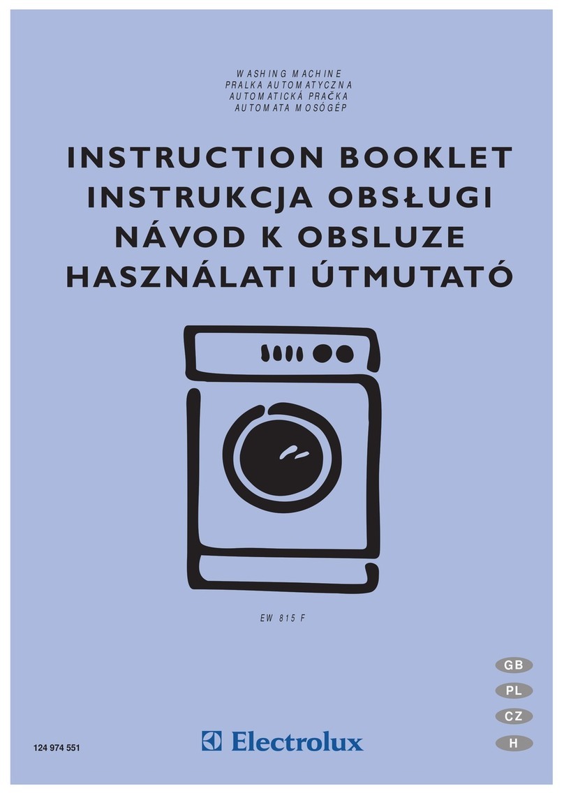 Electrolux W 815 F Instruction booklet