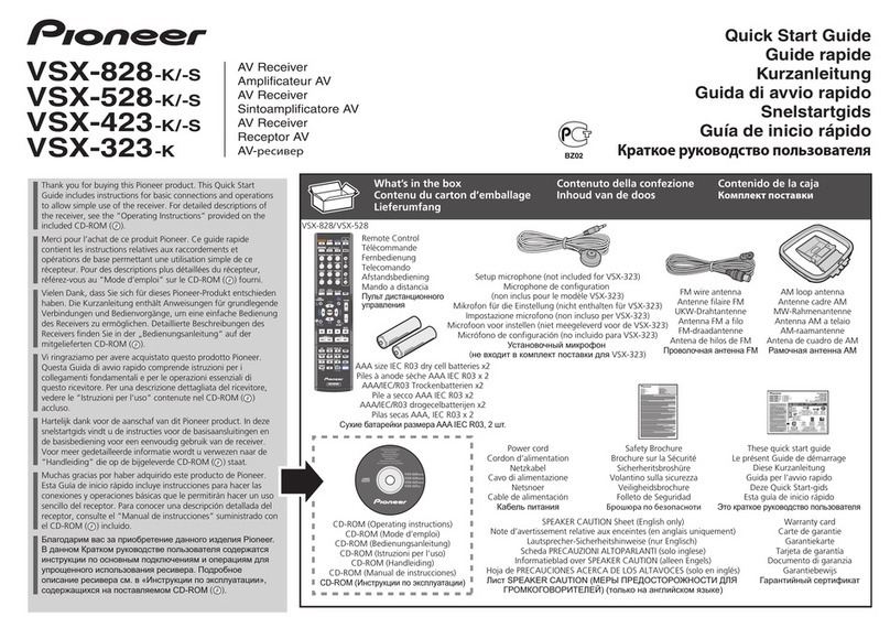 Pioneer VSX-828-S User manual