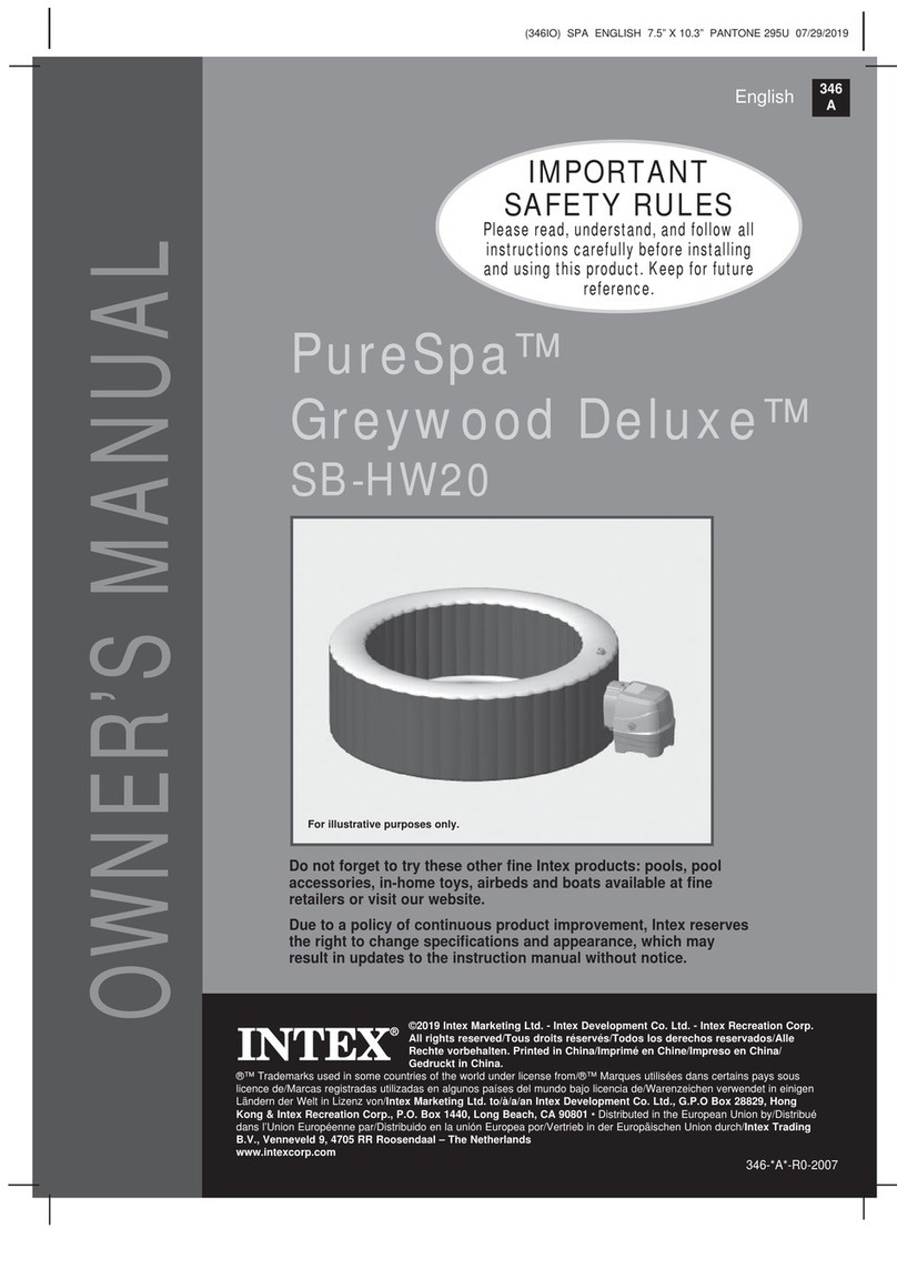 Intex PureSpa Greywood Deluxe SB-HW20 User manual