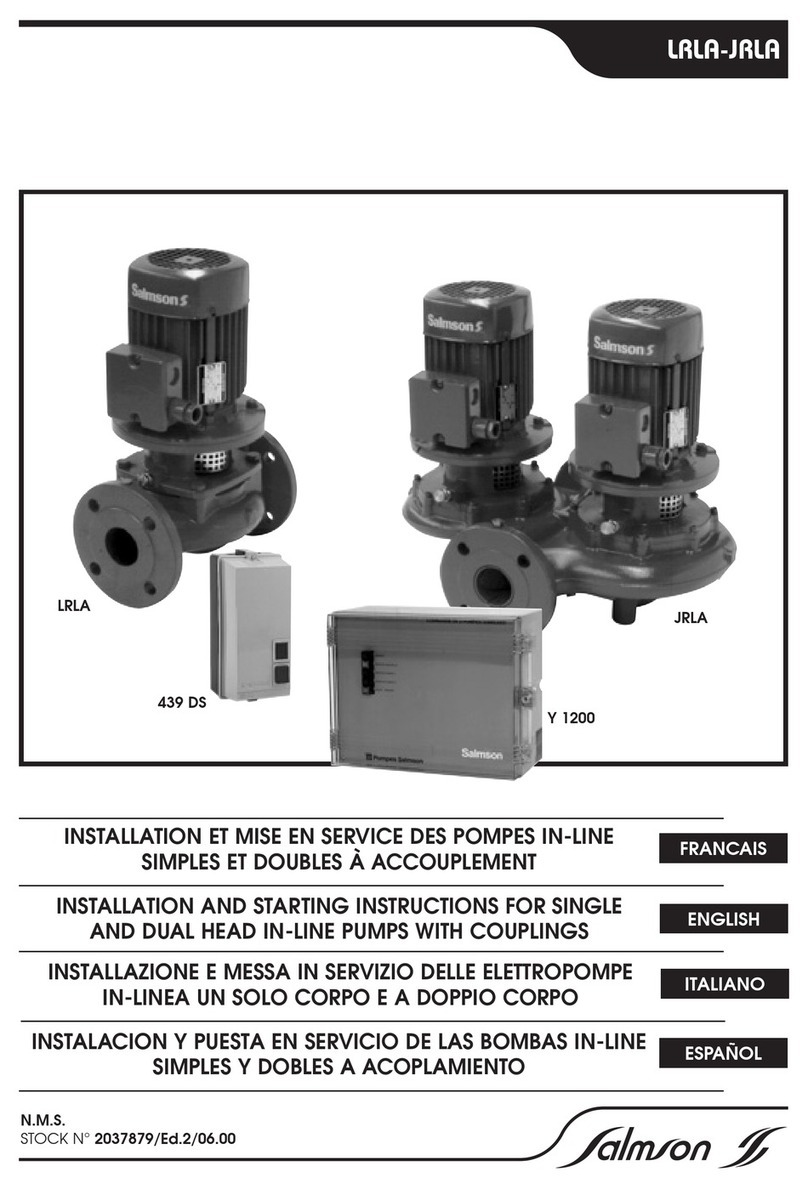 salmson LRLA Installation and starting instructions