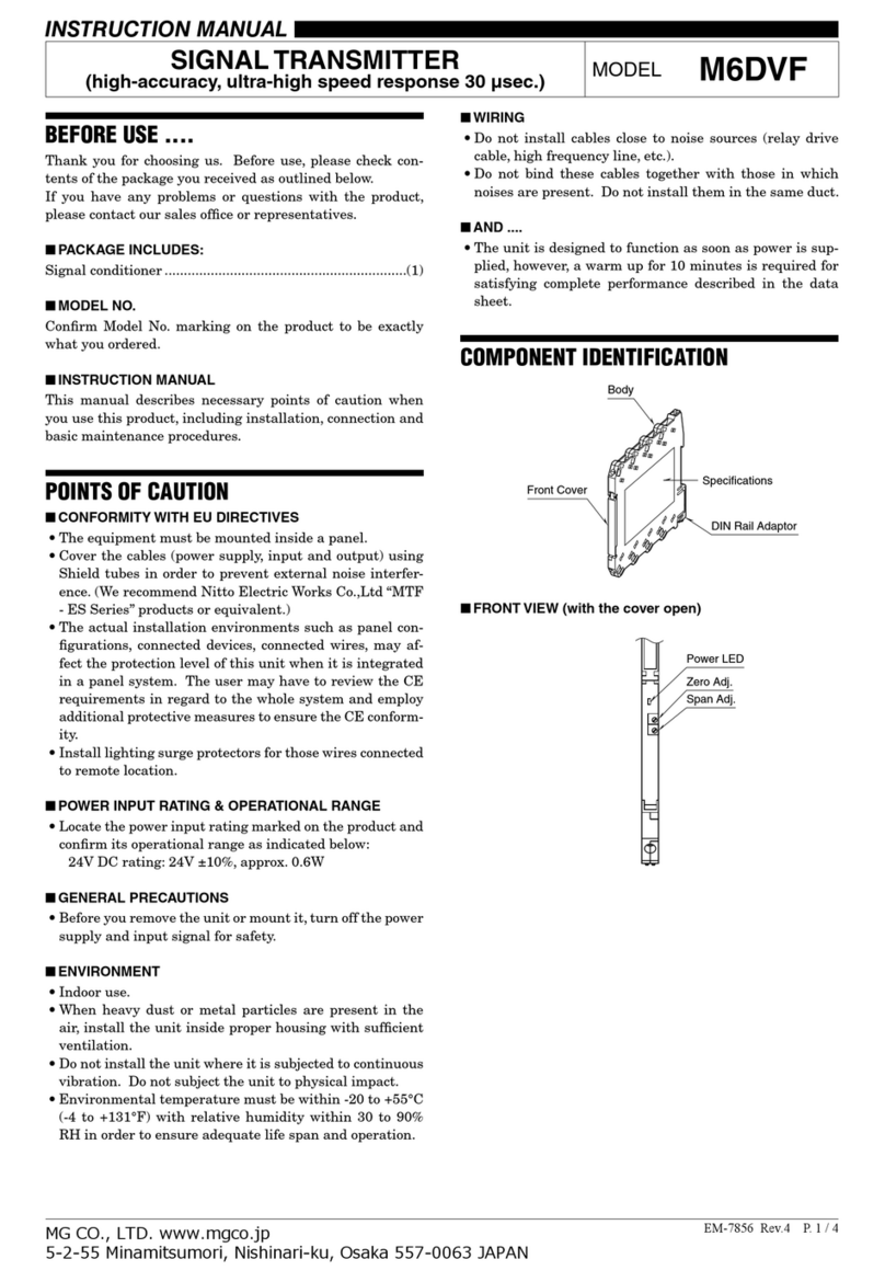 M-system M6DVF User manual M-system M6DVF User manual