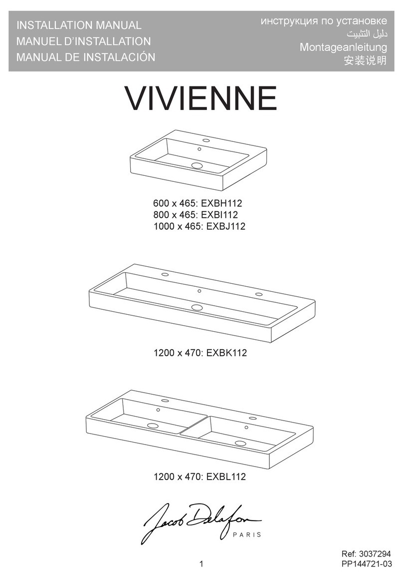 Jacob Delafon VIVIENNE EXBH112 installation manual Jacob Delafon VIVIENNE EXBH112 installation manual