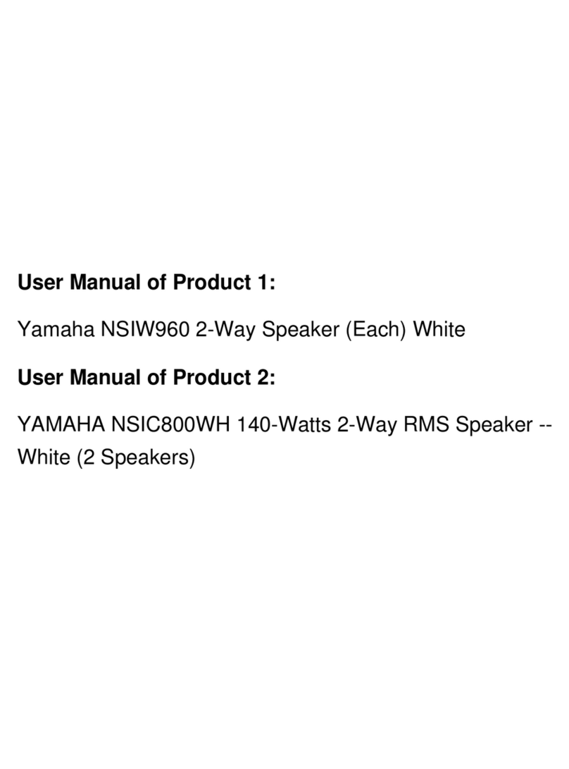 Yamaha NSIC800WH User manual