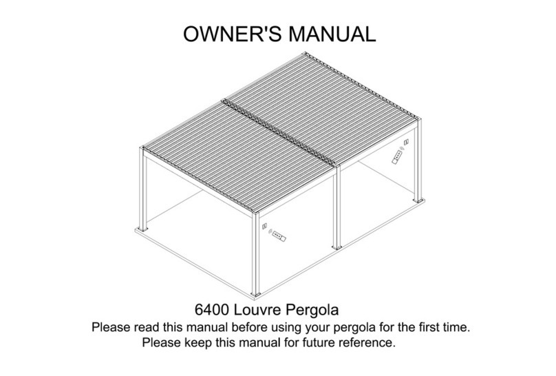 Vortex 6400 Louvre Pergola owner's manual