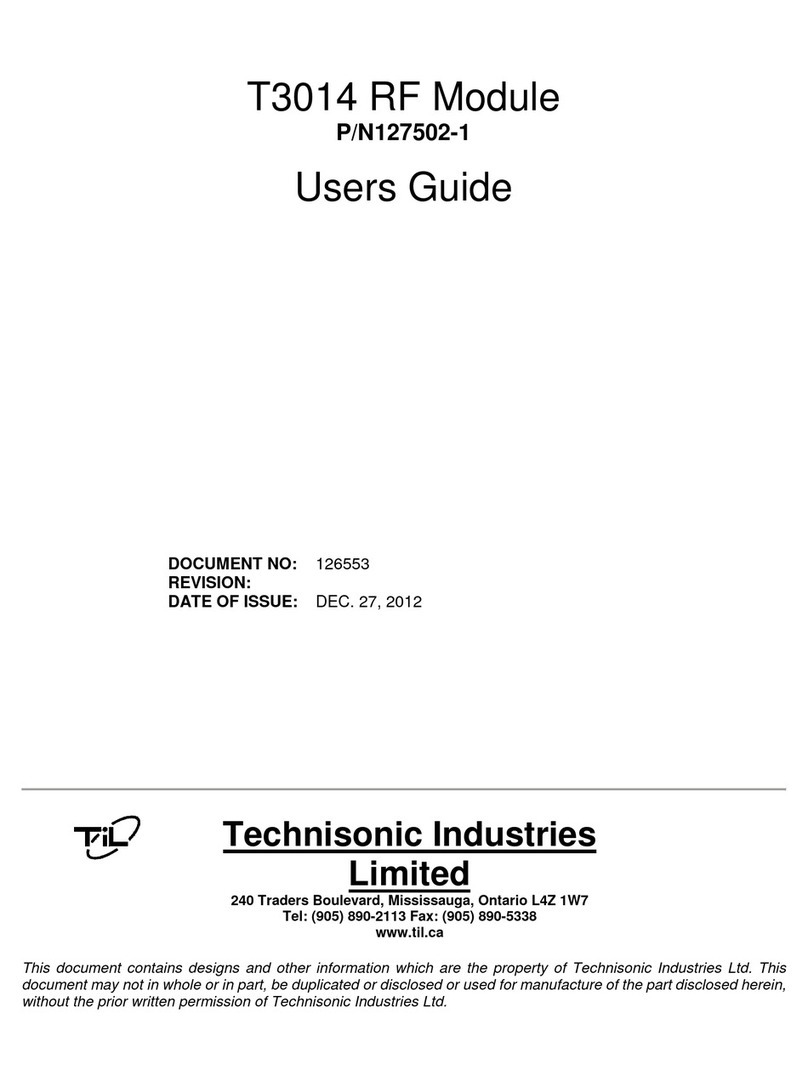 TIL T3014 RF User manual