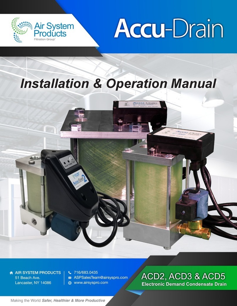 Air System Products Accu-Drain ACD2 Installation & operation manual