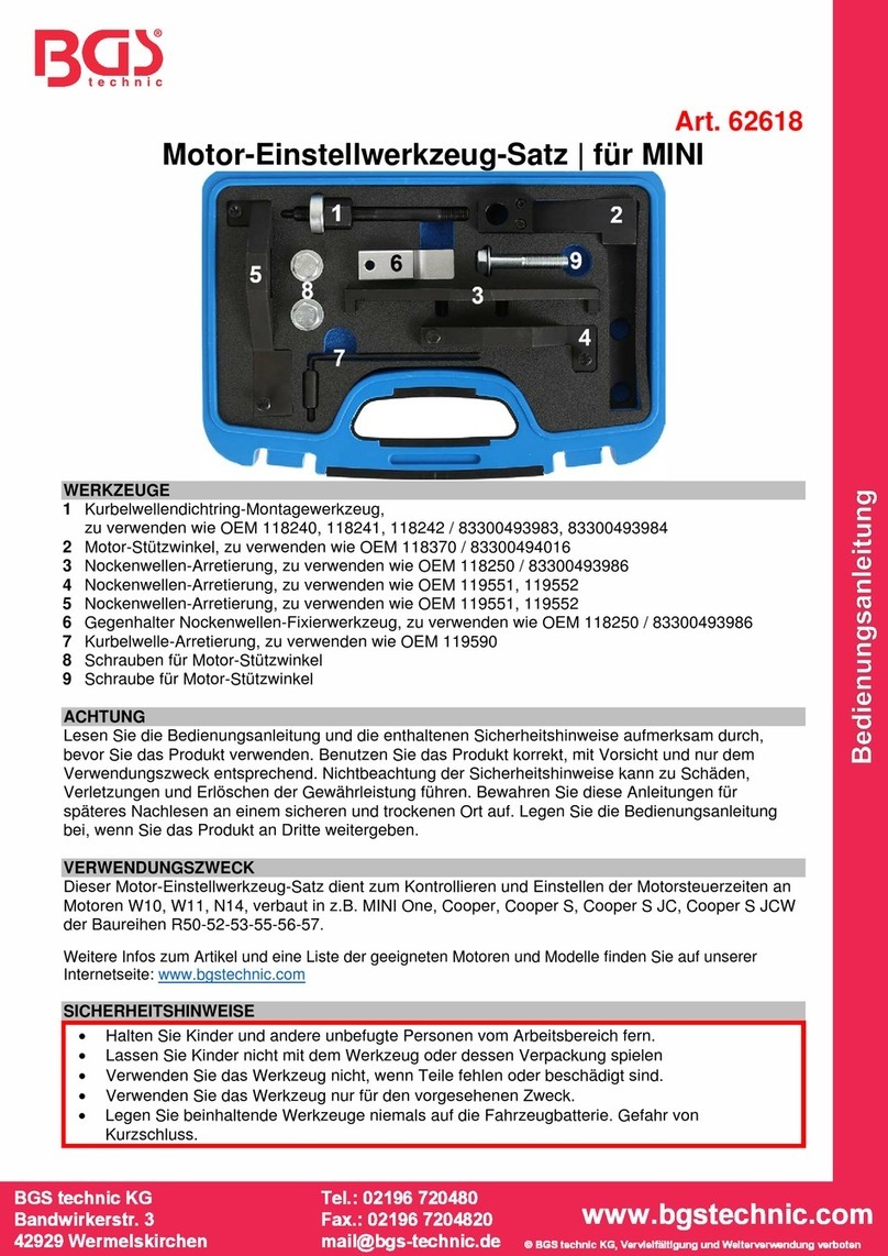 BGS technic 62618 User manual